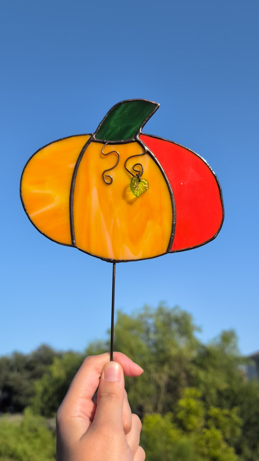 Pumpkin Garden Stake